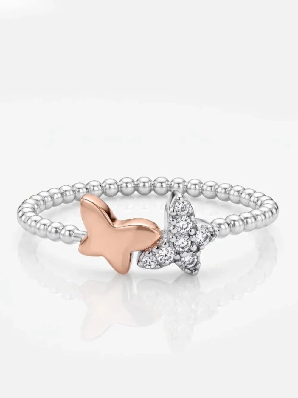 Dainty Butterfly Ring, 925 Sterling Silver Charmed Aroma Wanderlust Collection